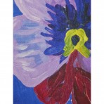 Bonnie and Neil | Cushion Round | Pansy Klein Blue